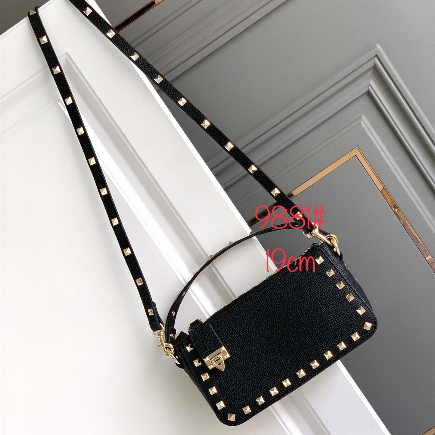 Women's Luxury Fashion Size Lychee Pattern Calfskin Portable Shoulder Bags