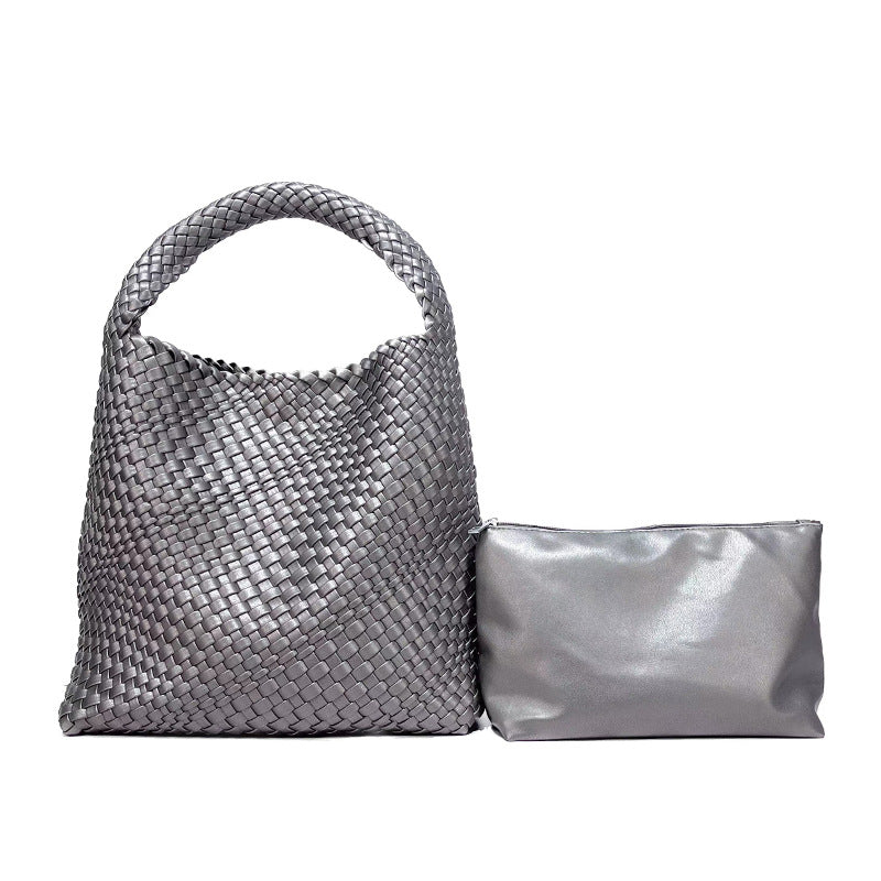 Women's Fashion Design Woven Large Capacity Son Handbags