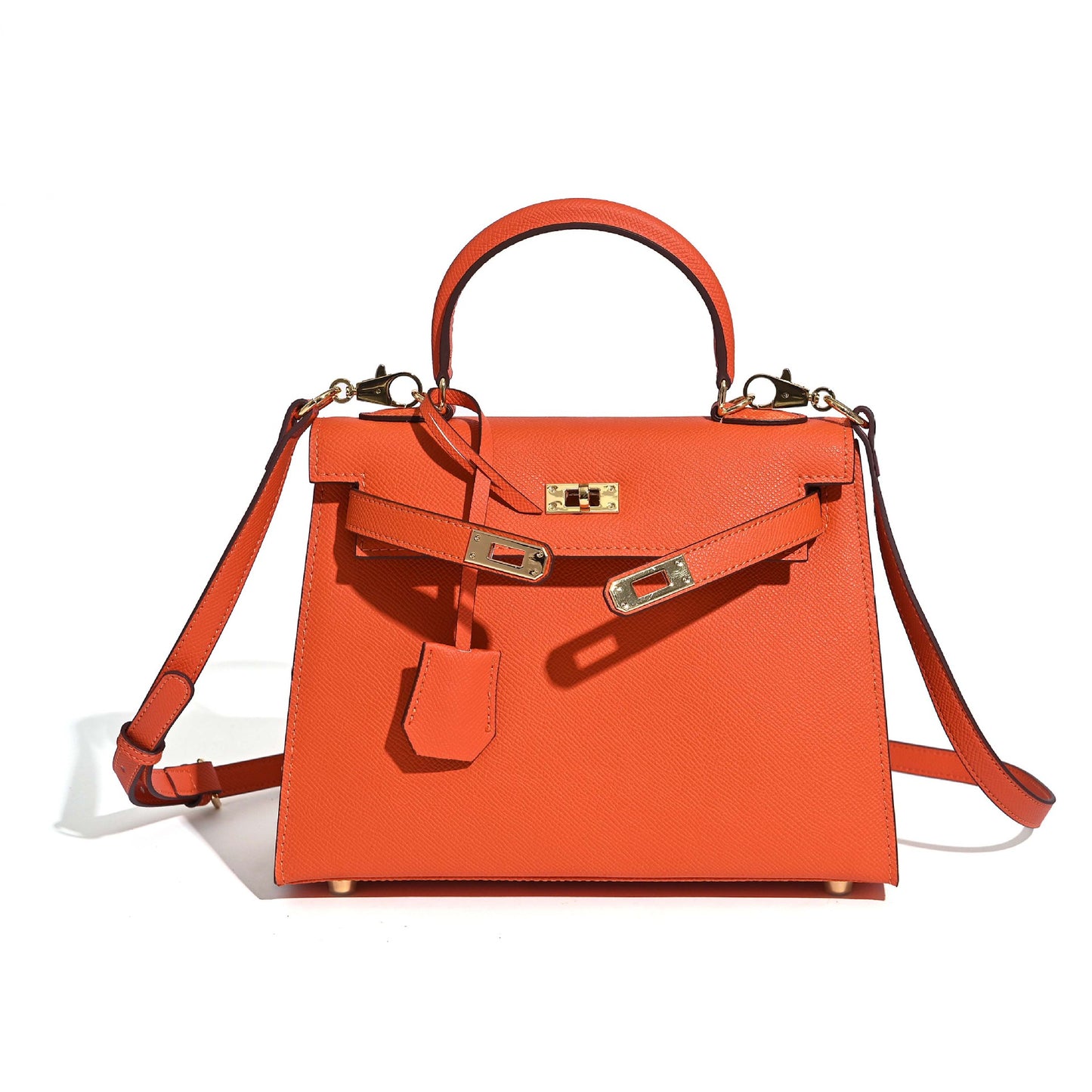 Women's Kelly Fashion Commuter Palm Print Cowhide Handbags