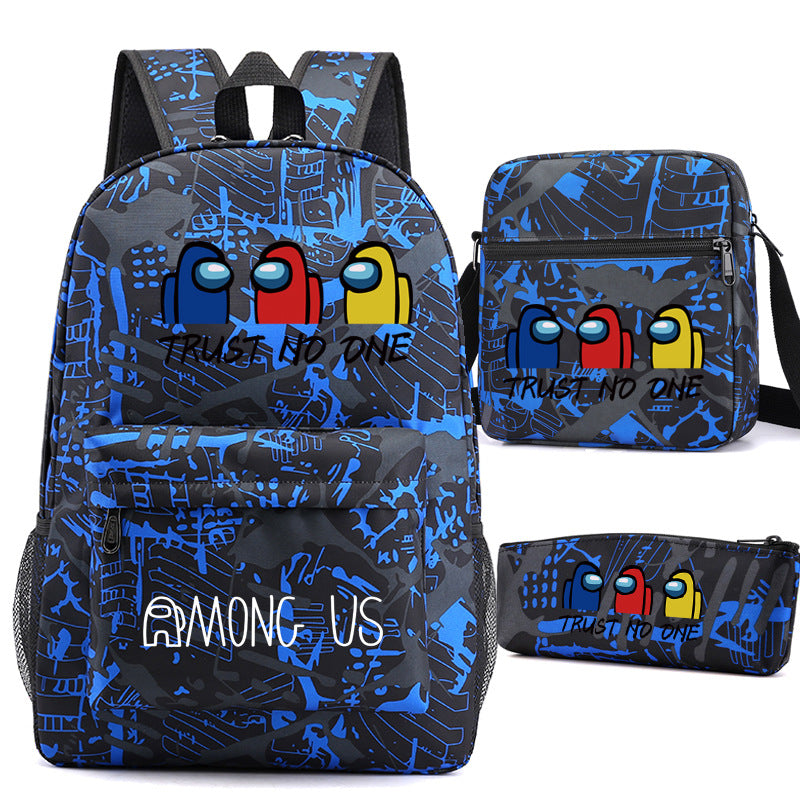 Game Among Space Killing Pencil Three-piece Backpacks