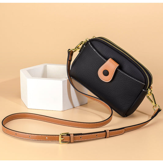 Genuine Leather Minority Fashion Fashionable Horizontal Crossbody Bags