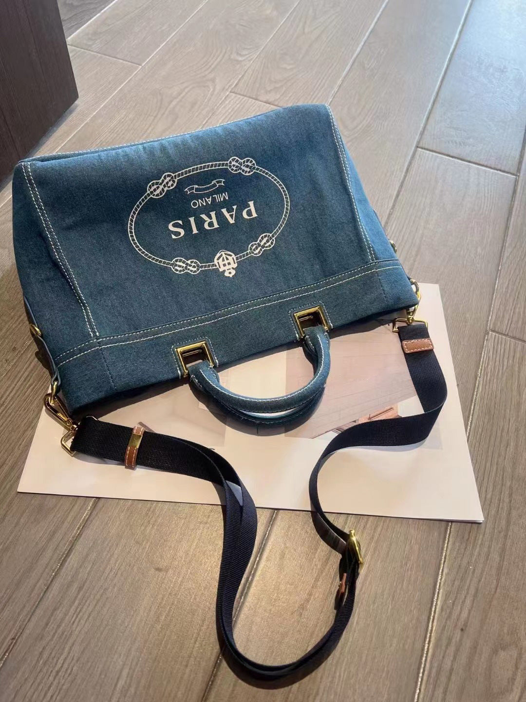 Cool Retro Easy Matching Denim Printing Crossbody Bags