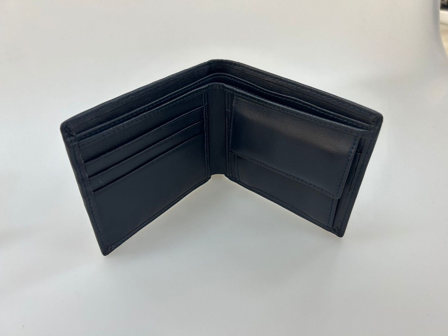 Men's Genuine Leather Sheepskin Hand-woven Clamp Business Card Holder