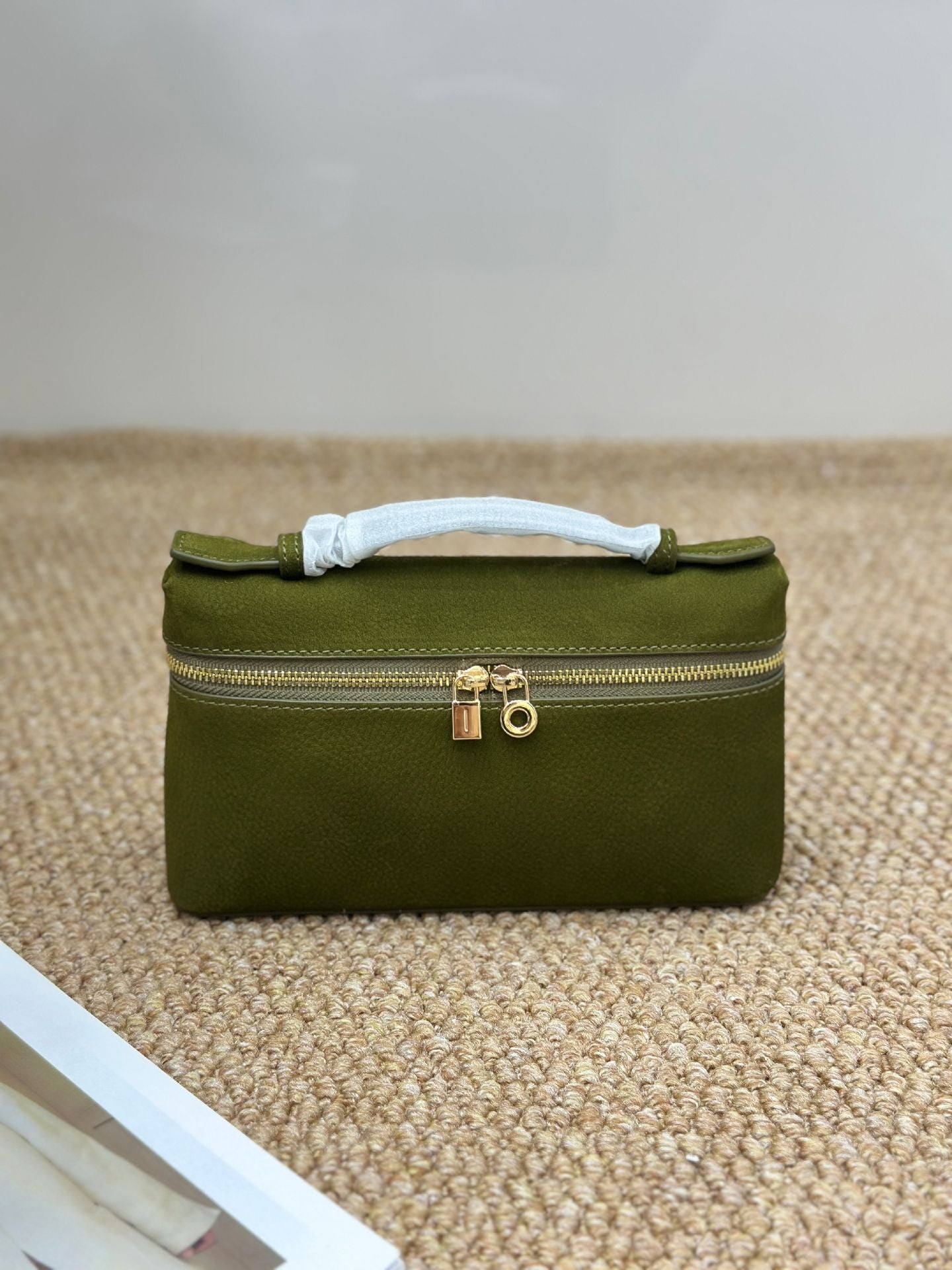 Women's Quality Lunch Box Matte Suede Genuine Crossbody Bags