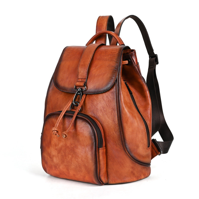 Women's & Men's & Top Layer Vegetable Tanning Leather Backpacks