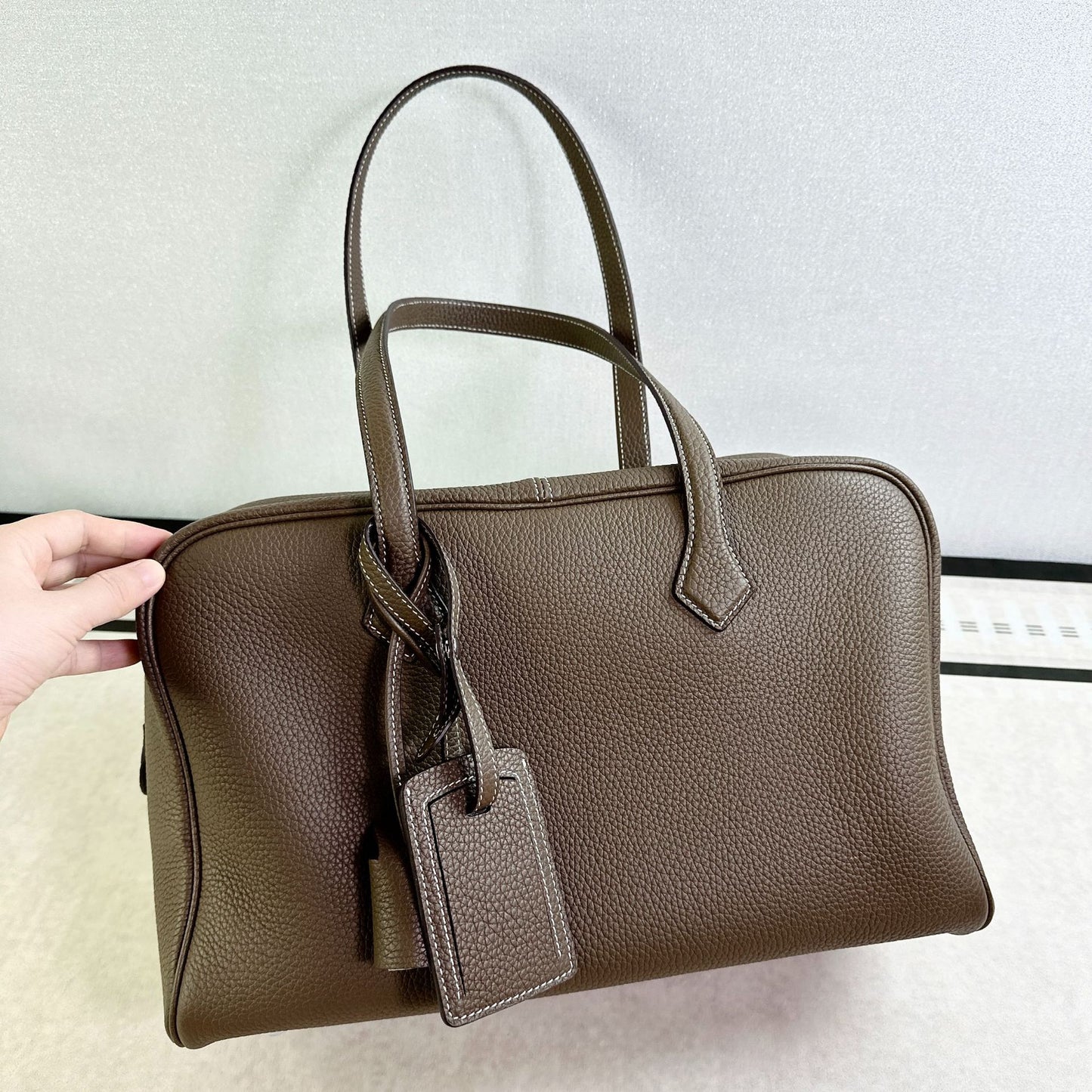High-grade First Layer Cowhide Victoria Boston Handbags