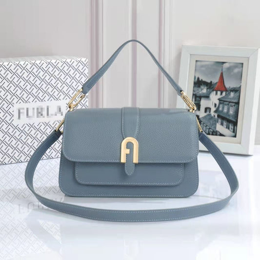 Women's F Home Cowhide Flip Fashion Crossbody Bags