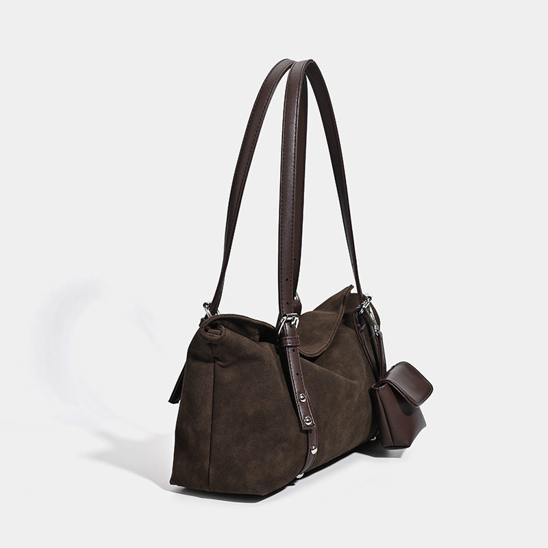 Women's Suede Pillow Large Capacity Commuter Bags