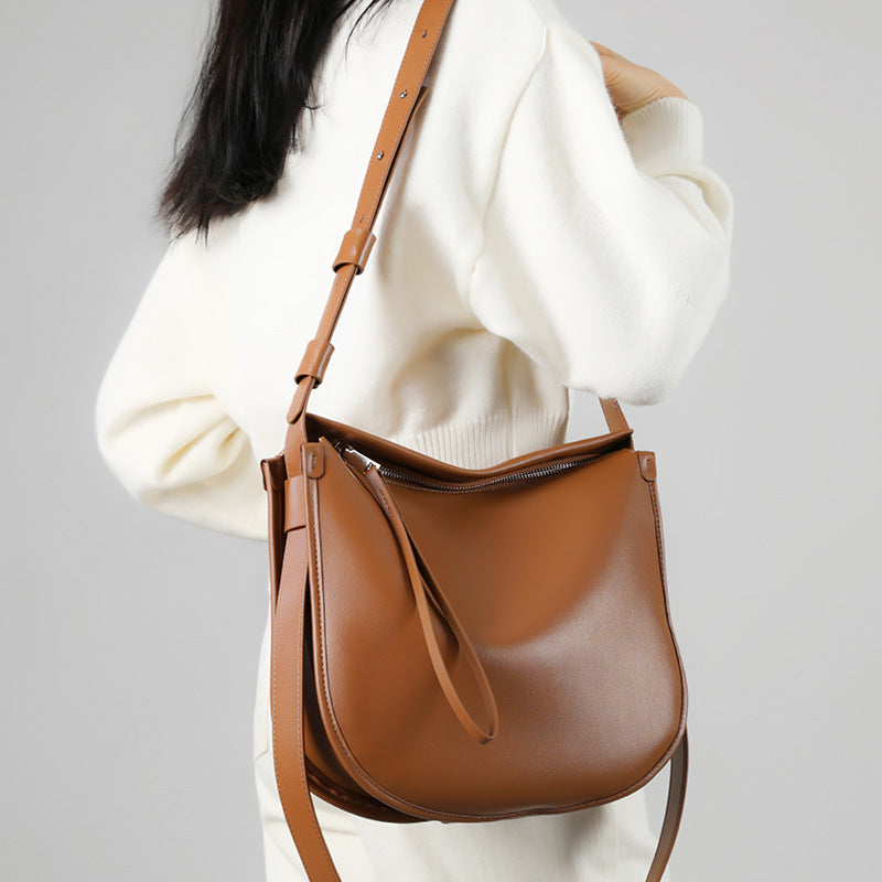 Women's Genuine Leather Large Capacity Shell Niche Crossbody Bags