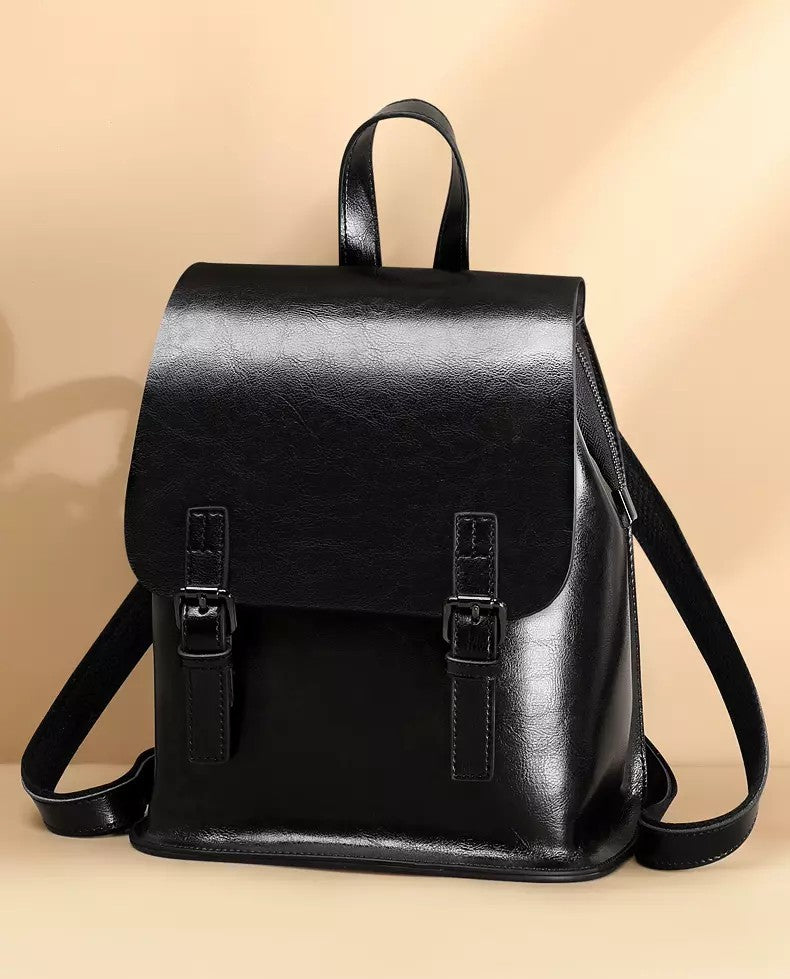 Women's Genuine Leather Retro Style Fashion Backpacks