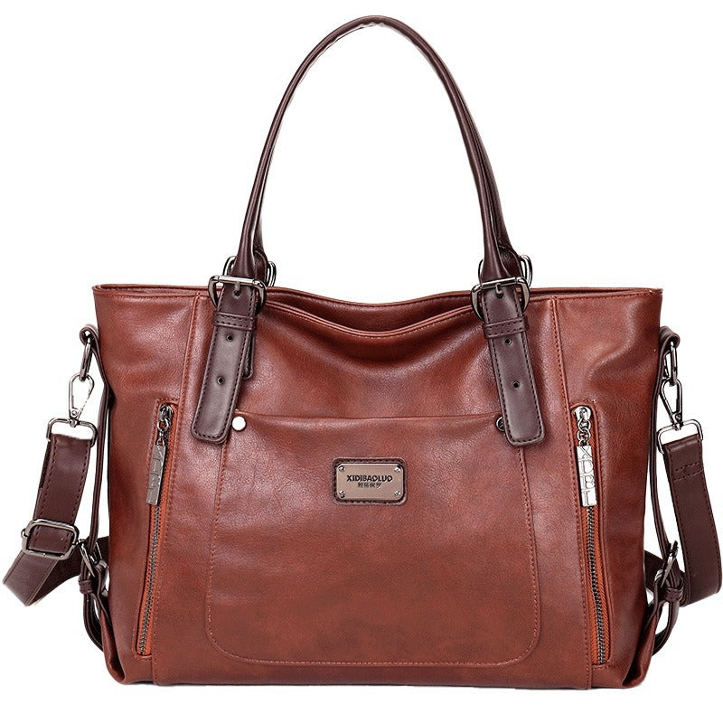 Women's Oil Wax Skin Commuter Practical Fashion Large Bags
