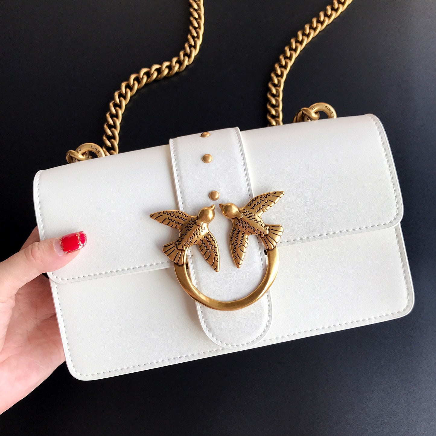 Genuine Leather Swallow Wine God Chain Shoulder Bags