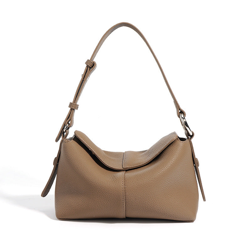 Women's First Layer Cowhide Commuter Pillow Niche Genuine Leather Bags