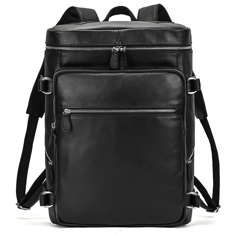 Classic Men's Simple Fashion Leather Cowhide Backpacks