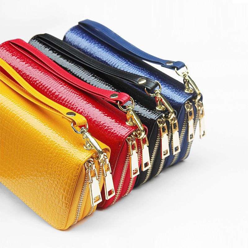 Women's Elegant Grade Genuine Leather Yellow Lucky Bags