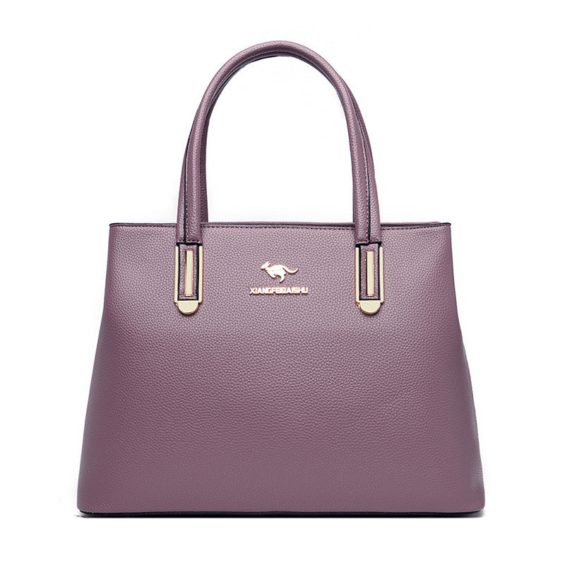 Women's Fan Soft Leather Mother Large Capacity Bags