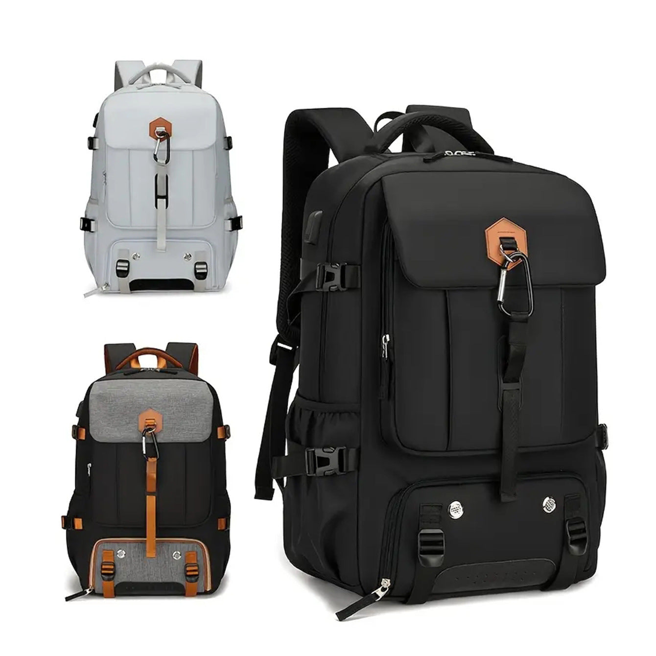 Men's Large Capacity Waterproof Business Trip Hiking Backpacks