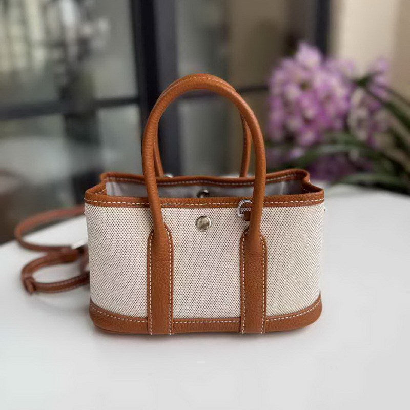 First Layer Cowhide Contrast Color Fashion Handbags