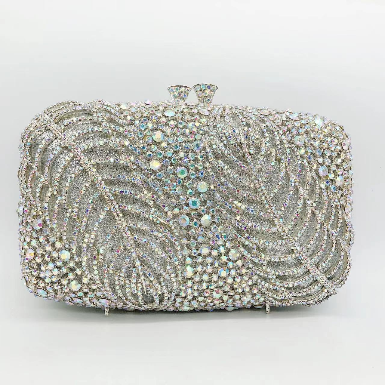 Women's Strictly Choose Two Pieces Leaf Shaped Diamond Banquet Rhinestone Evening Bags