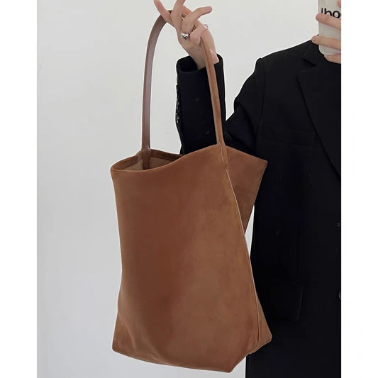 Flannel Female Leather Shopping Leisure Lazy Style Shoulder Bags