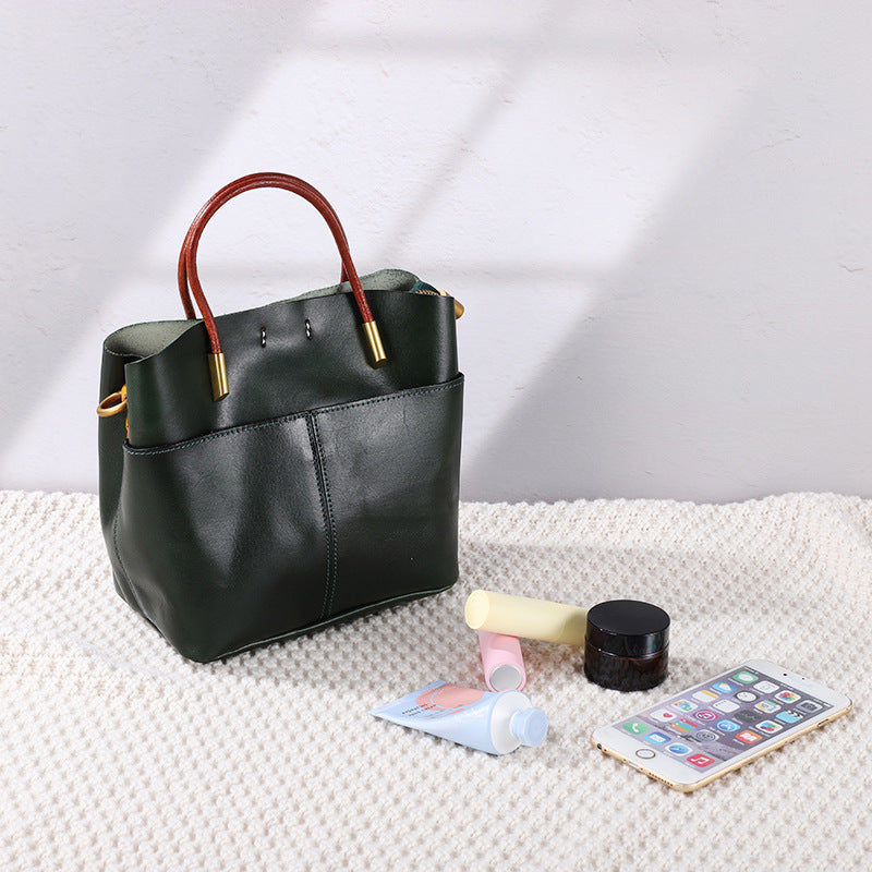 Women's Design Genuine Leather Vegetable Tanning Portable Crossbody Bags