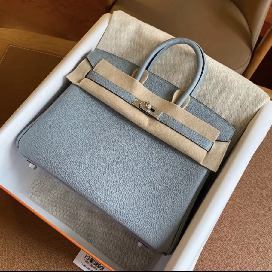 Women's Cowhide Large Capacity Kelly Fashionable Genuine Bags