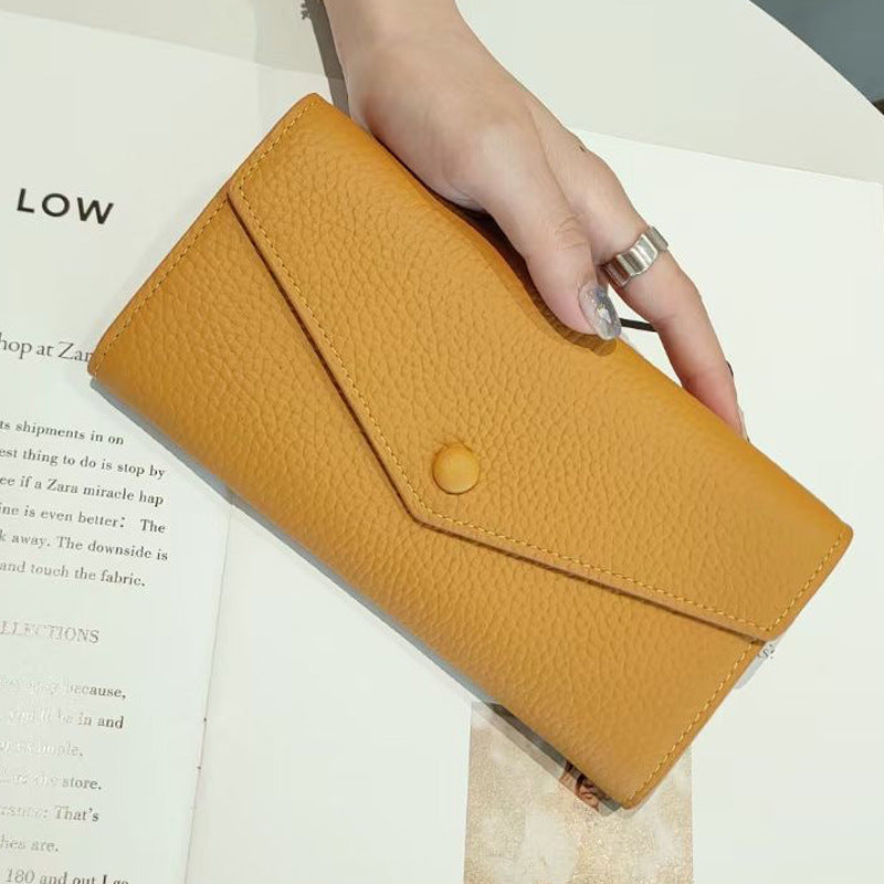 Women's Genuine Leather Short Cowhide First Layer Ladies Wallets