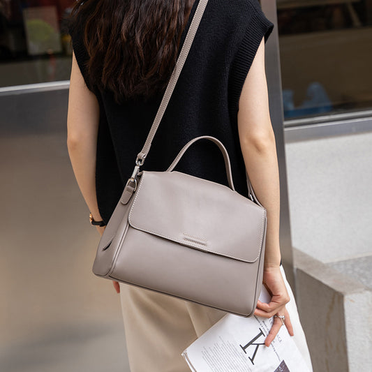 Women's Soft Leather Large Capacity Niche High-grade Crossbody Bags