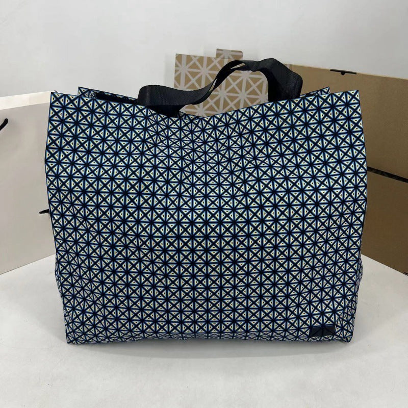 Geometric Diamond Pattern Silicone Check Lifetime Shoulder Bags