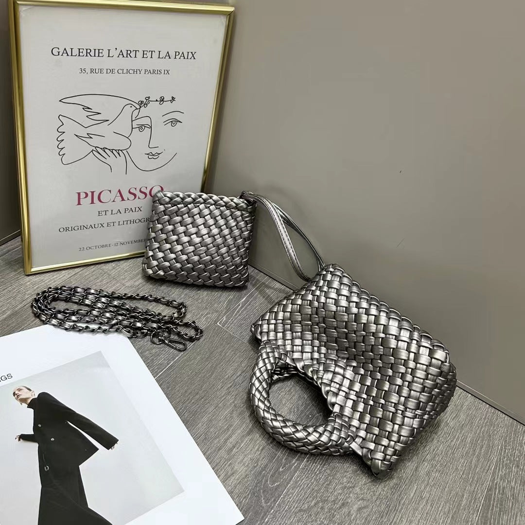 Woven Handmade Mini Portable Vegetable Basket Bags