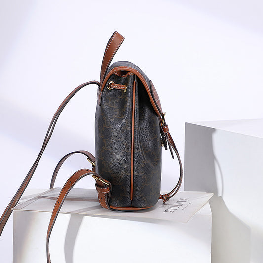 Spring Door Presbyopic Genuine Leather Fashion Backpacks