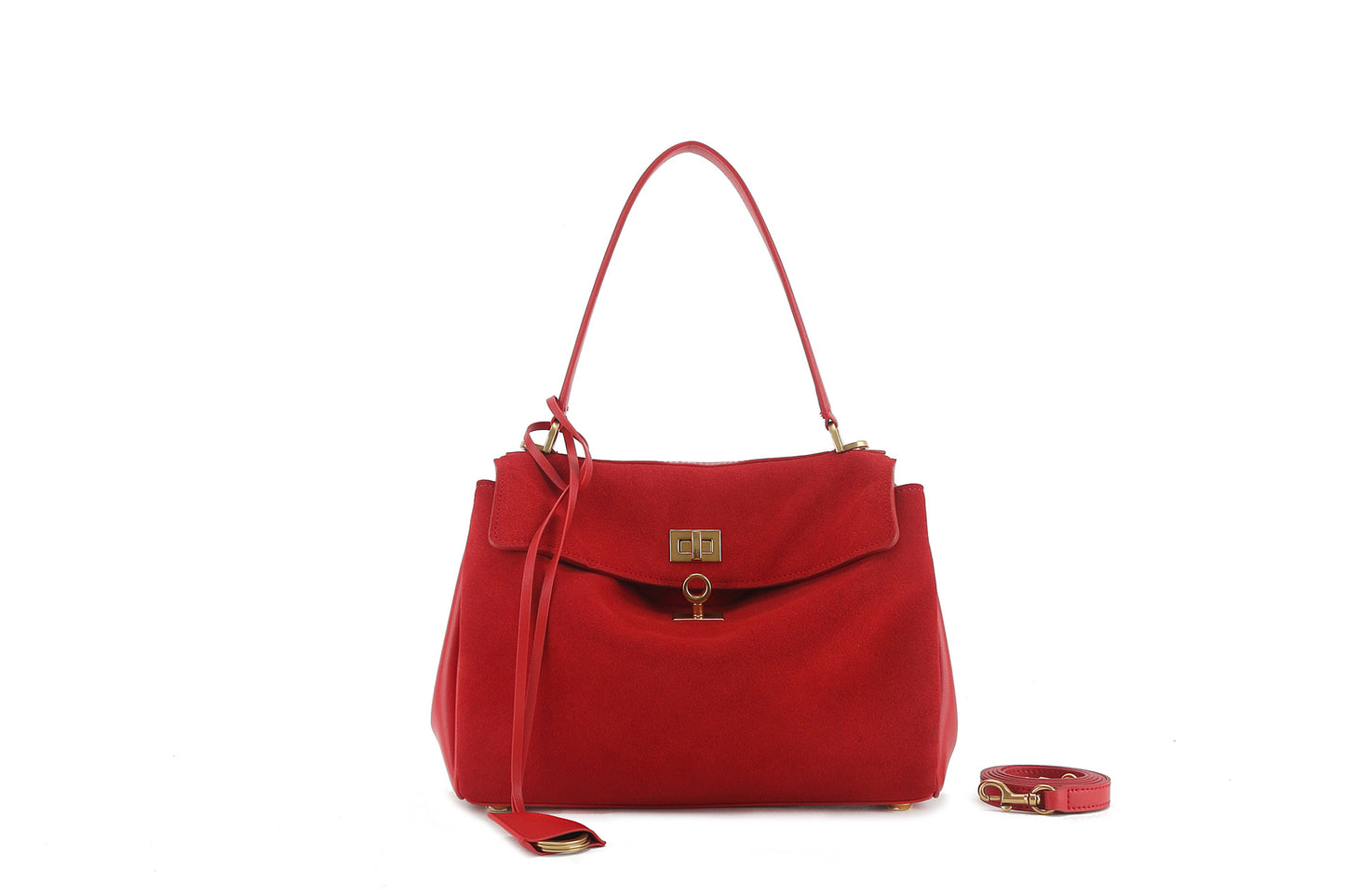 Women's Smooth Calfskin Portable Underarm Leisure Commute Shoulder Bags