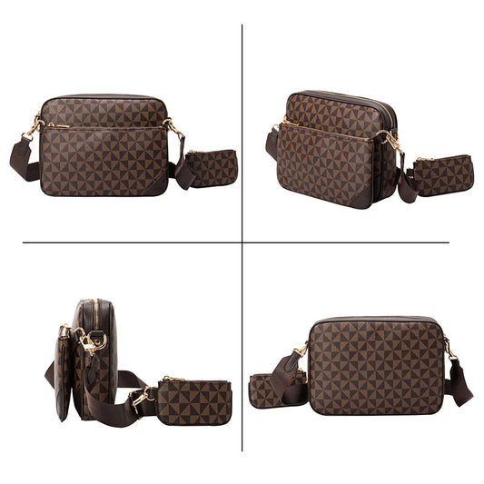 Men's Fashion Three-piece Set Printed Korean Style Crossbody Bags
