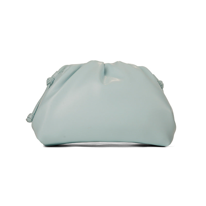Korean Style Solid Color Soft Leather Clutch Shoulder Bags