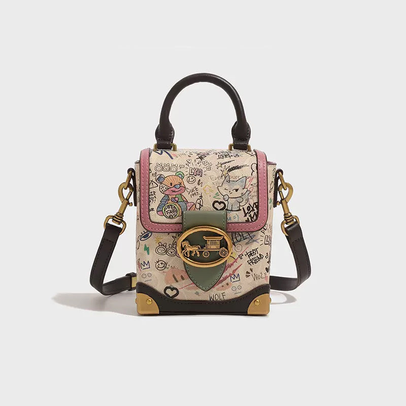 Women's Niche High Sense Cell Fashion Cartoon Crossbody Bags