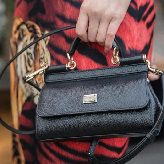 Large Baguette Sicilian Cowhide Flap Cow Handbags