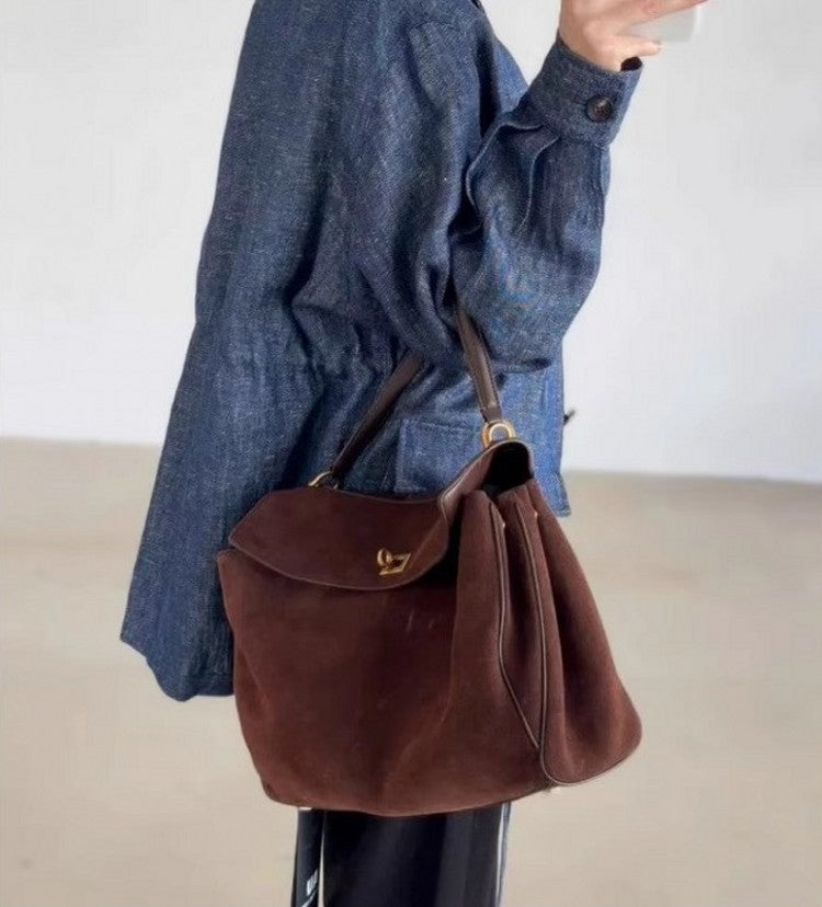 Women's Style Cowhide Large Capacity High Sense Crossbody Bags