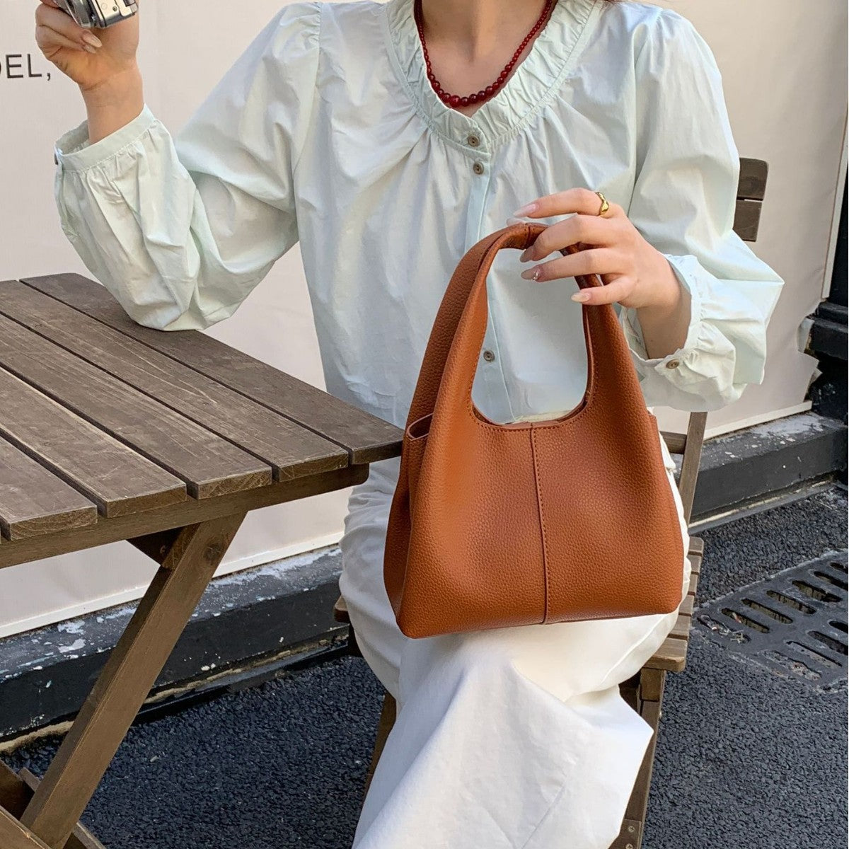 Cool Women's Basket Simple Large Capacity Shoulder Bags