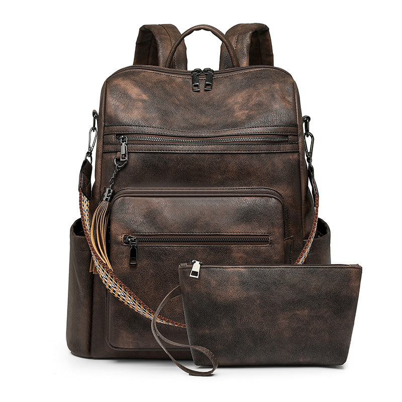 Glamorous Women's Vintage Leopard Print Fashion Backpacks