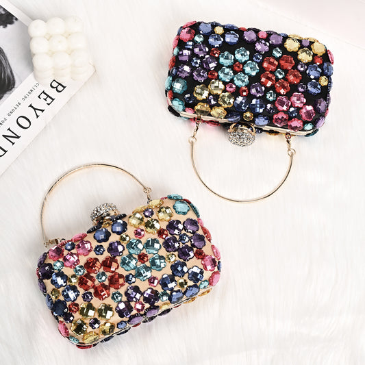 Crystal Dinner Handmade Beaded Three-dimensional Chain Evening Bags
