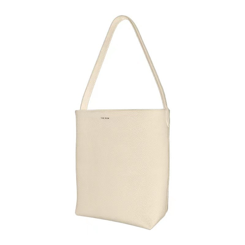 Women's High-grade Lychee Pattern Cowhide Large Capacity Totes Crossbody Bags