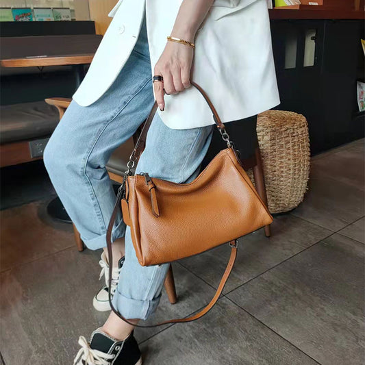 Women's Underarm Soft Leather Large Capacity Simple Shoulder Bags