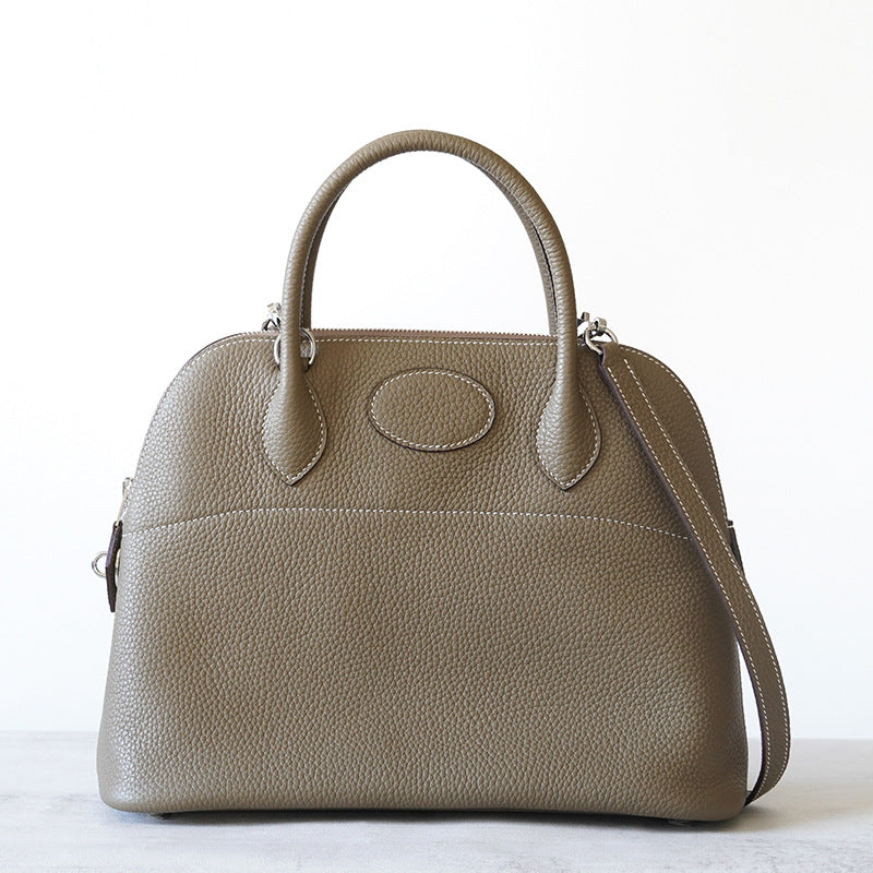 Women's Shell First Layer Cowhide Half Wax Line Crossbody Bags