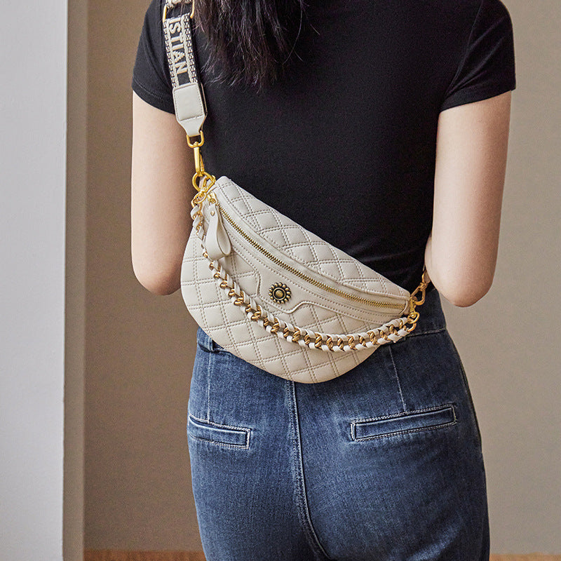 Women's Niche High Sense Saddle Genuine Leather Crossbody Bags