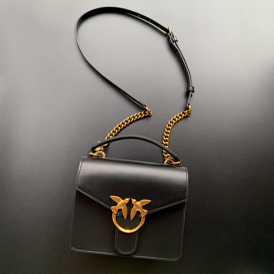 Women's Leather Portable Classic Swallow Chain Wine Handbags