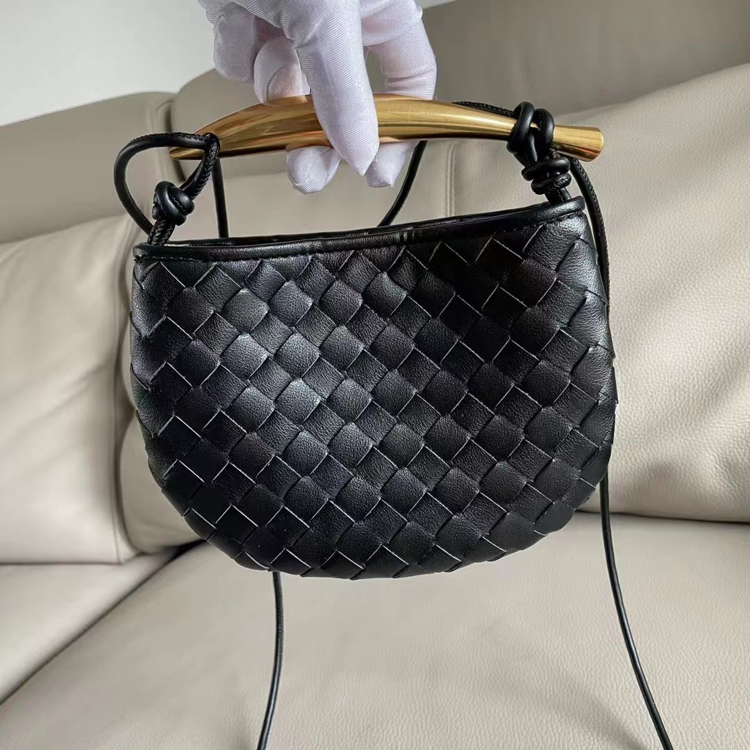 Women's Genuine Leather Sardine Woven High-grade Portable Crossbody Bags