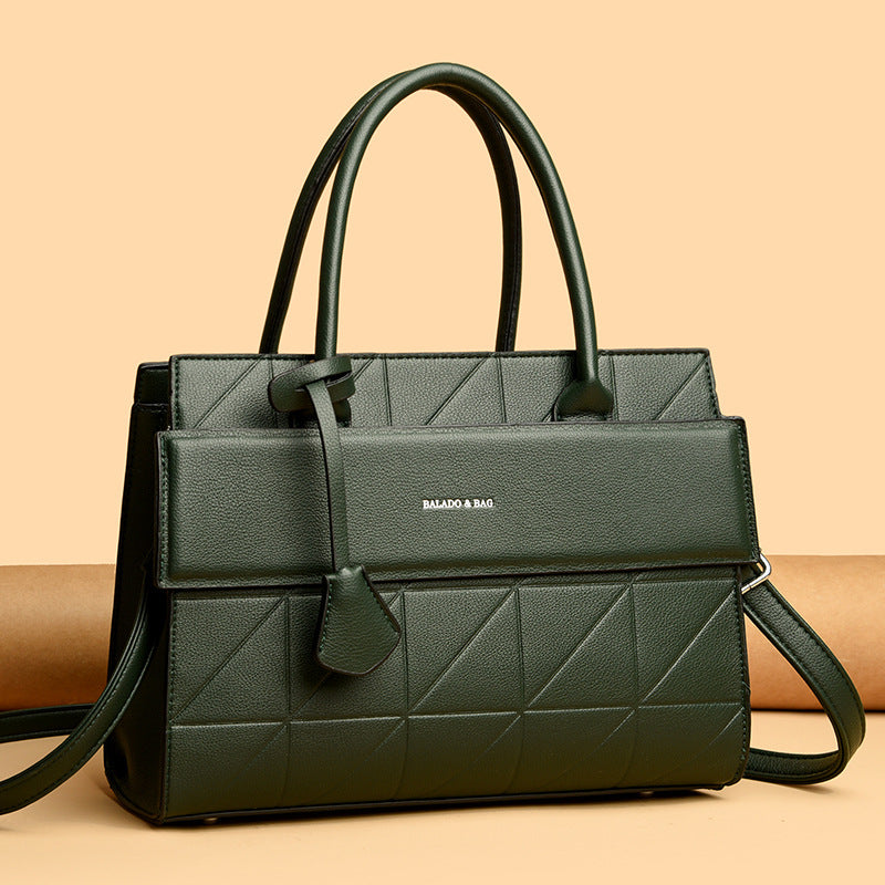 Women's Light Luxury High-grade Fashion Rhombus Embroidered Line Handbags