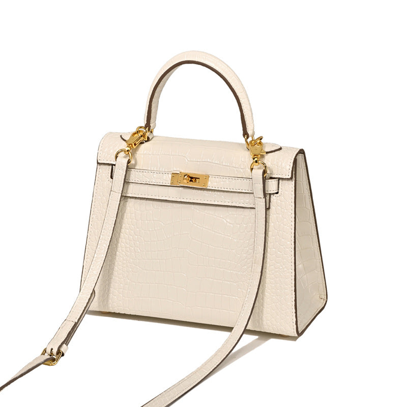 Crocodile Pattern Kai Stylish Genuine Leather Shoulder Bags