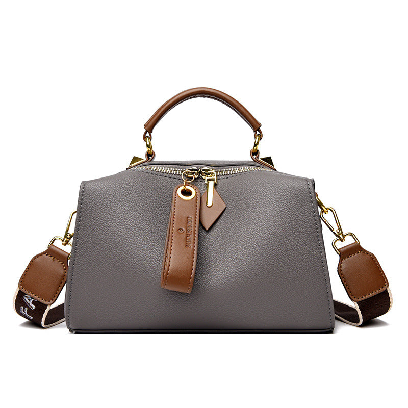 Women's Fashion Simple Wide Strap Female Soft Crossbody Bags