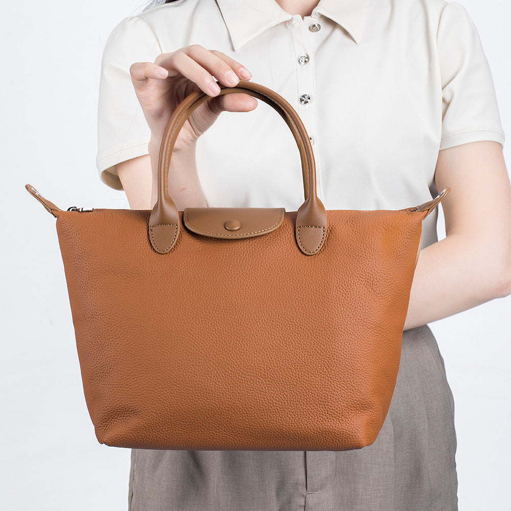 Women's Genuine Leather Large Capacity Fashion Dumpling Crossbody Bags
